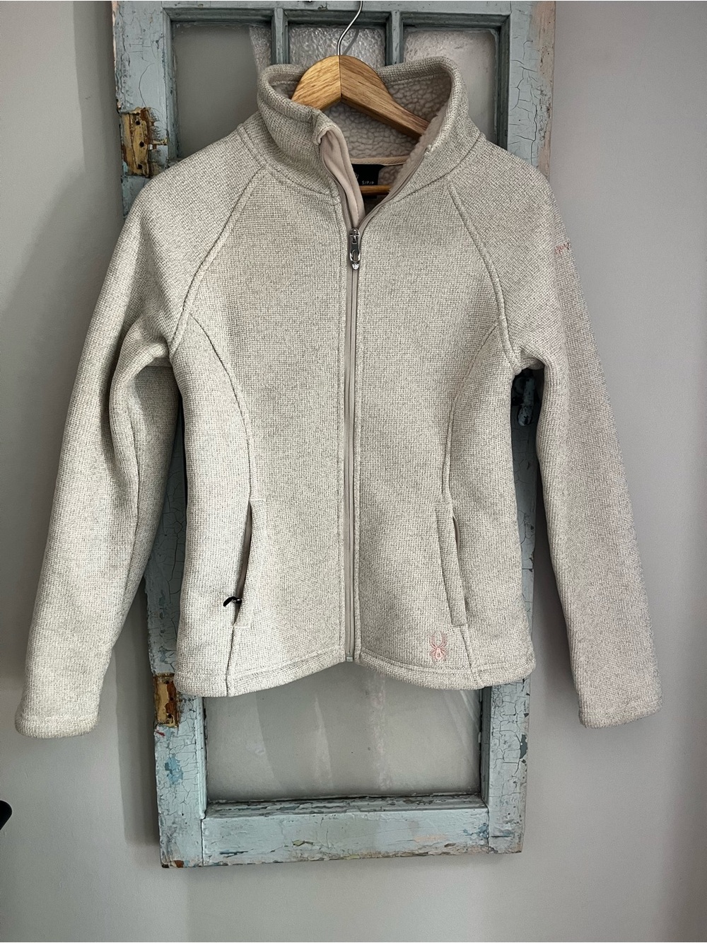 Spyder women’s ' Cream Full-Zip Fleece Jacket